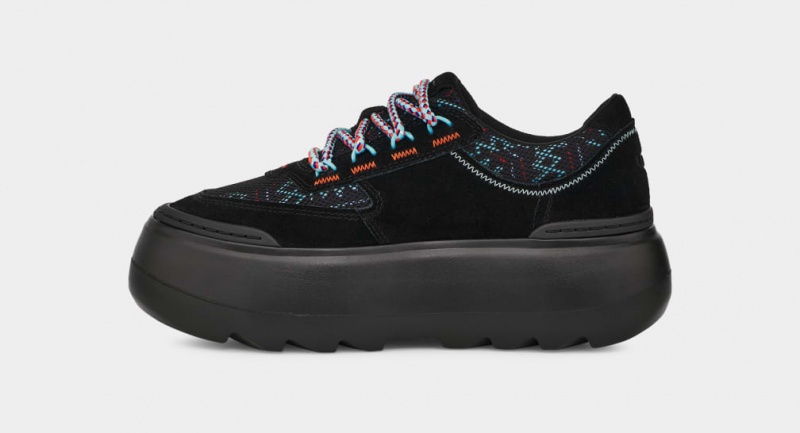 Ugg Marin Mega Spets Heritage Braid Sneakers Dam Svarta | Sverige-09217