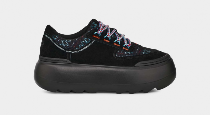 Ugg Marin Mega Spets Heritage Braid Sneakers Dam Svarta | Sverige-09217