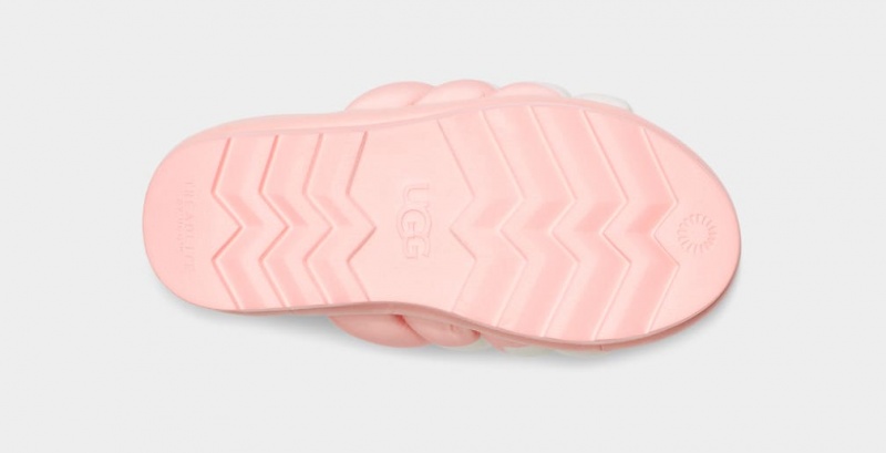 Ugg Maxi Badtofflor Logo Sandaler Dam Rosa | Sverige-08425
