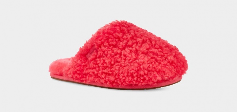 Ugg Maxi Curly Badtofflor Tofflor Dam Rosa | Sverige-34065