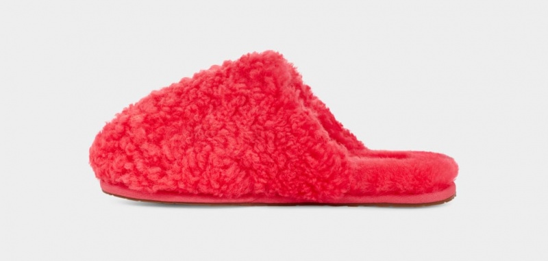 Ugg Maxi Curly Badtofflor Tofflor Dam Rosa | Sverige-34065