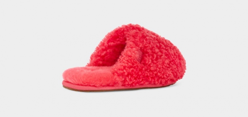 Ugg Maxi Curly Badtofflor Tofflor Dam Rosa | Sverige-34065