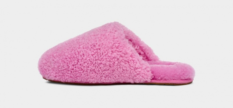 Ugg Maxi Curly Badtofflor Tofflor Dam Rosa | Sverige-31689