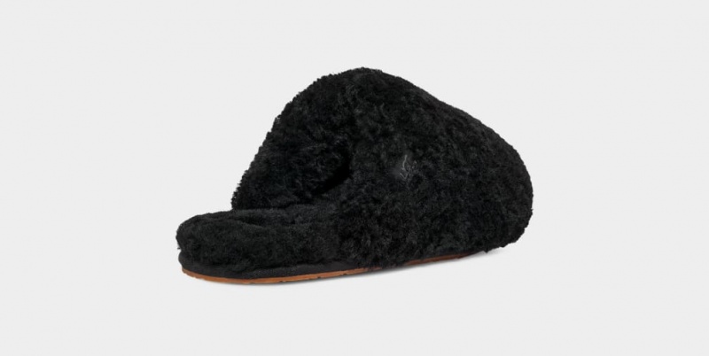 Ugg Maxi Curly Badtofflor Tofflor Dam Svarta | Sverige-51236