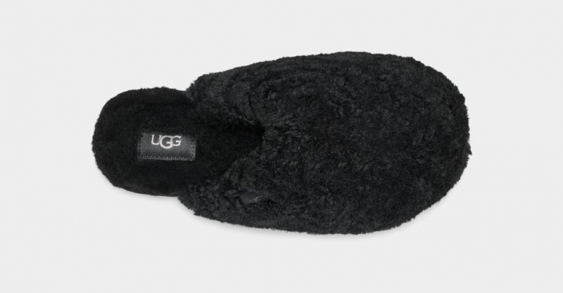 Ugg Maxi Curly Badtofflor Tofflor Dam Svarta | Sverige-51236