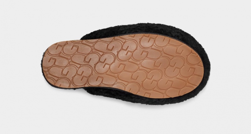 Ugg Maxi Curly Badtofflor Tofflor Dam Svarta | Sverige-51236