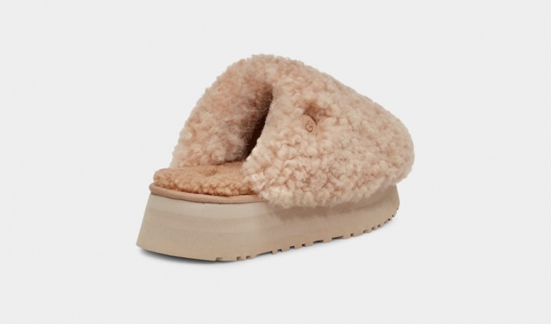 Ugg Maxi Curly Platform Tofflor Dam Bruna | Sverige-02567