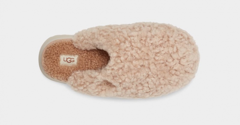 Ugg Maxi Curly Platform Tofflor Dam Bruna | Sverige-02567