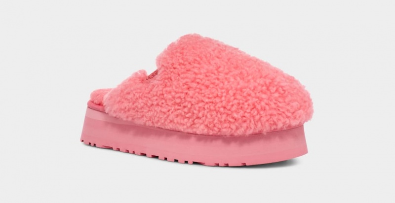 Ugg Maxi Curly Platform Tofflor Dam Rosa | Sverige-63758