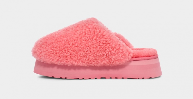 Ugg Maxi Curly Platform Tofflor Dam Rosa | Sverige-63758