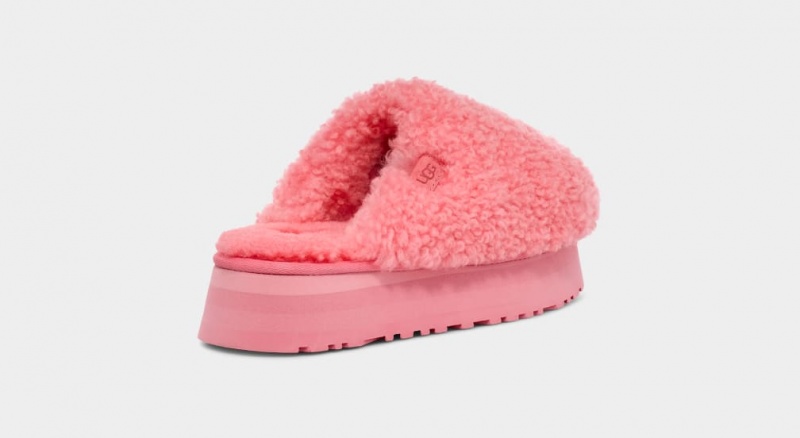Ugg Maxi Curly Platform Tofflor Dam Rosa | Sverige-63758
