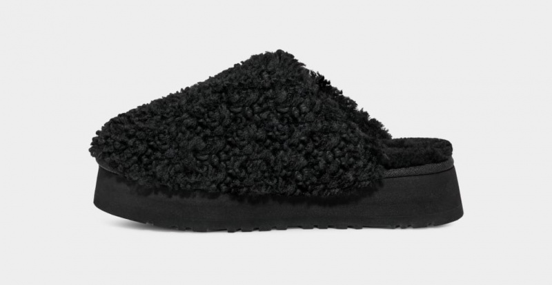 Ugg Maxi Curly Platform Tofflor Dam Svarta | Sverige-79408