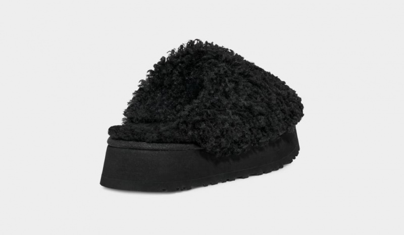 Ugg Maxi Curly Platform Tofflor Dam Svarta | Sverige-79408