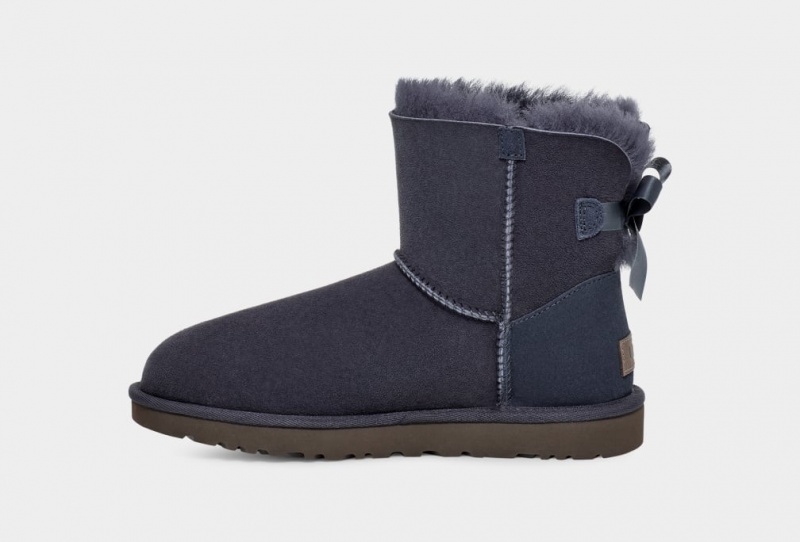 Ugg Mini Bailey Bow II Stövlar Dam Blå | Sverige-15902