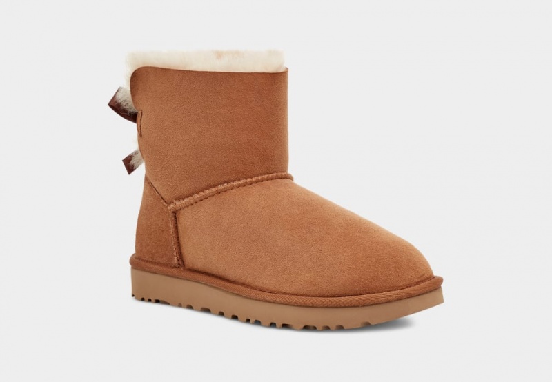 Ugg Mini Bailey Bow II Stövlar Dam Bruna | Sverige-96437