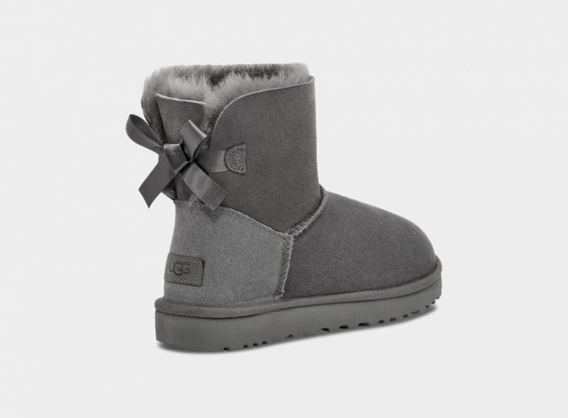 Ugg Mini Bailey Bow II Stövlar Dam Grå | Sverige-61048