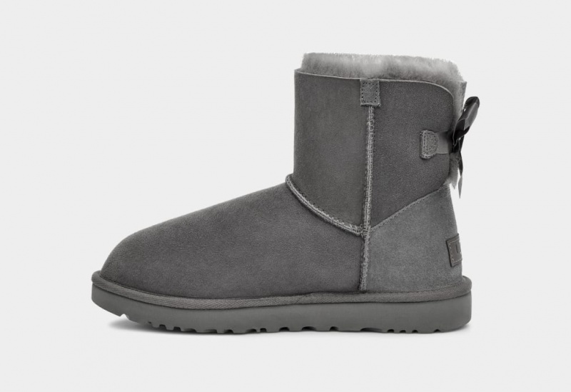 Ugg Mini Bailey Bow II Stövlar Dam Grå | Sverige-61048