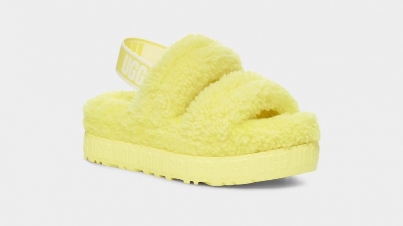 Ugg Oh Fluffita Badtofflor Tofflor Dam Citron Ljusgröna | Sverige-26530