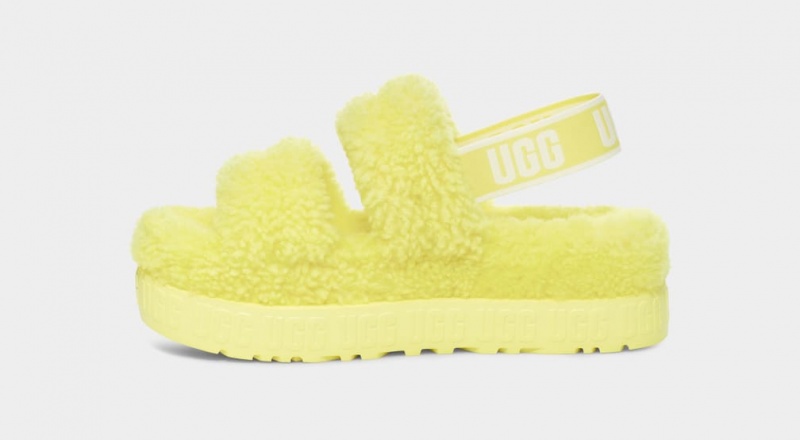 Ugg Oh Fluffita Badtofflor Tofflor Dam Citron Ljusgröna | Sverige-26530