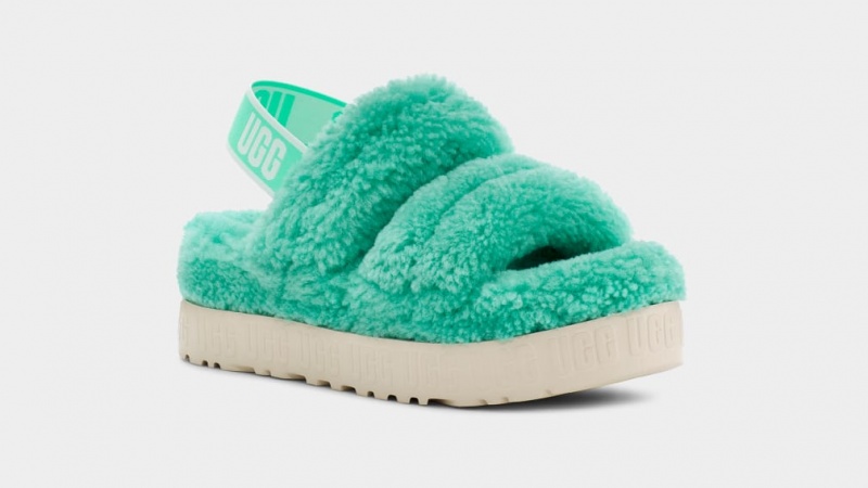 Ugg Oh Fluffita Badtofflor Tofflor Dam Gröna | Sverige-40579