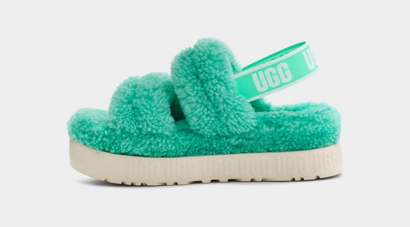 Ugg Oh Fluffita Badtofflor Tofflor Dam Gröna | Sverige-40579