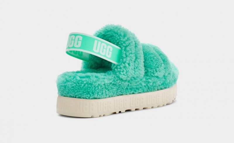 Ugg Oh Fluffita Badtofflor Tofflor Dam Gröna | Sverige-40579