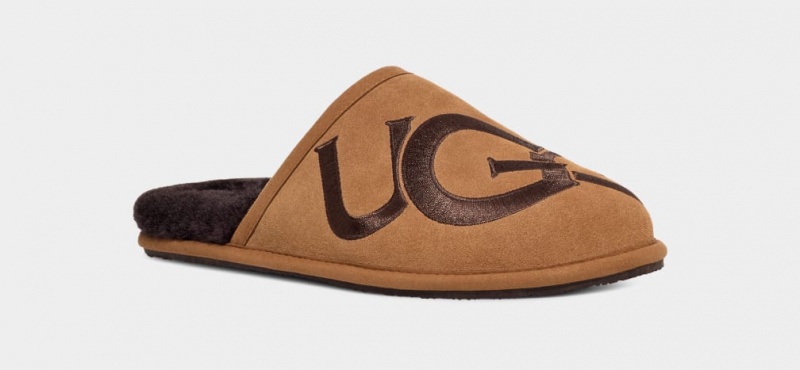 Ugg Scuff Logo II Tofflor Herr Bruna | Sverige-51390