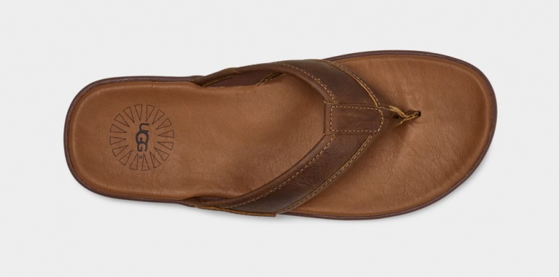 Ugg Seaside Läder Flip Flop Sandaler Herr Bruna | Sverige-71043