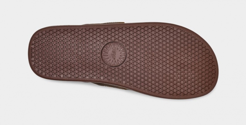 Ugg Seaside Läder Flip Flop Sandaler Herr Bruna | Sverige-71043