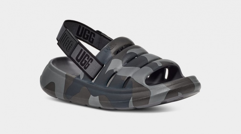 Ugg Sport Yeah Camopop Sandaler Herr Svarta | Sverige-61843