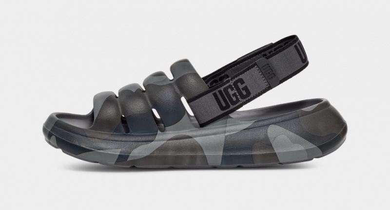 Ugg Sport Yeah Camopop Sandaler Herr Svarta | Sverige-61843