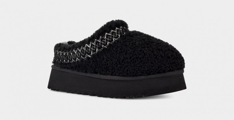 Ugg Tazz UGG Braid Tofflor Dam Svarta | Sverige-98156