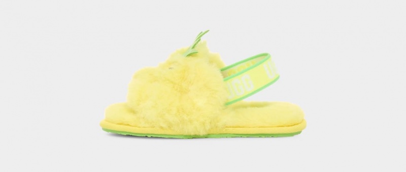 Ugg Toddler Fluff Yeah Pineapple Stuffie Tofflor Barn Gula | Sverige-78601