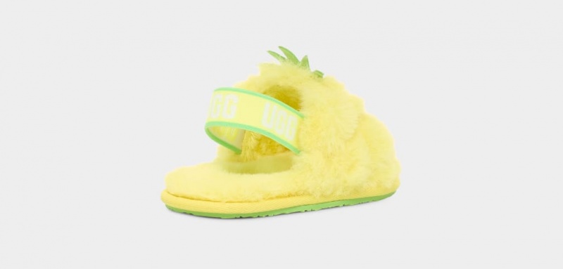 Ugg Toddler Fluff Yeah Pineapple Stuffie Tofflor Barn Gula | Sverige-78601