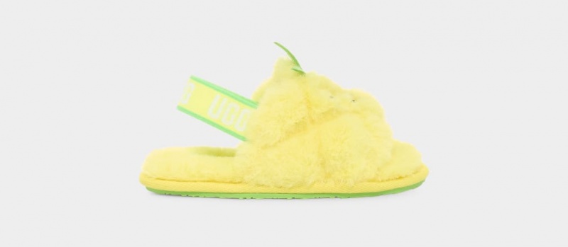 Ugg Toddler Fluff Yeah Pineapple Stuffie Tofflor Barn Gula | Sverige-78601