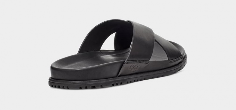 Ugg Wainscott Badtofflor Sandaler Herr Svarta | Sverige-05971