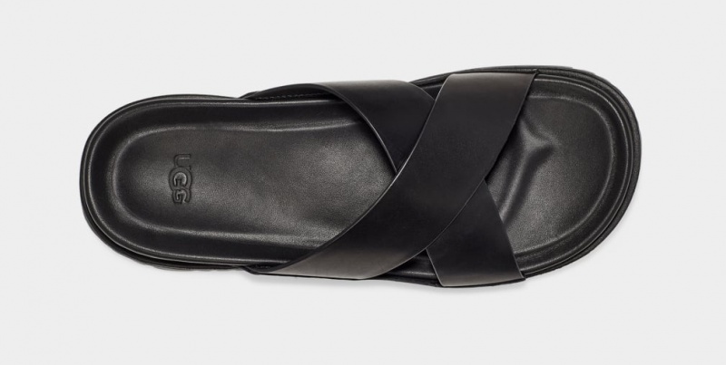 Ugg Wainscott Badtofflor Sandaler Herr Svarta | Sverige-05971