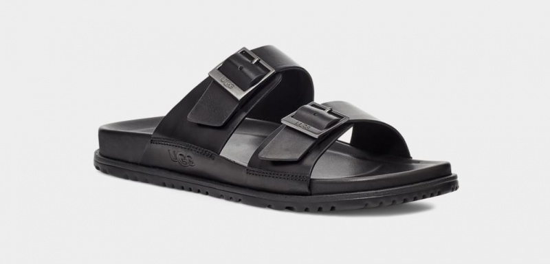 Ugg Wainscott Spännen Badtofflor Sandaler Herr Svarta | Sverige-98461