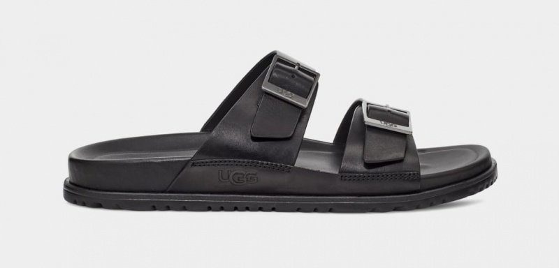 Ugg Wainscott Spännen Badtofflor Sandaler Herr Svarta | Sverige-98461